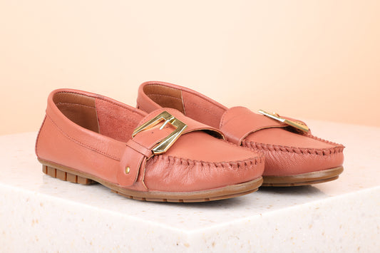 Buckle Leather Loafers