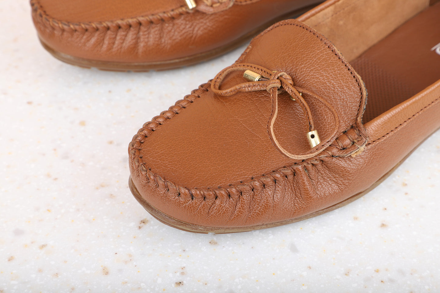 LACED LEATHER LOAFERS-Women's Moccasin-Inc5 Shoes