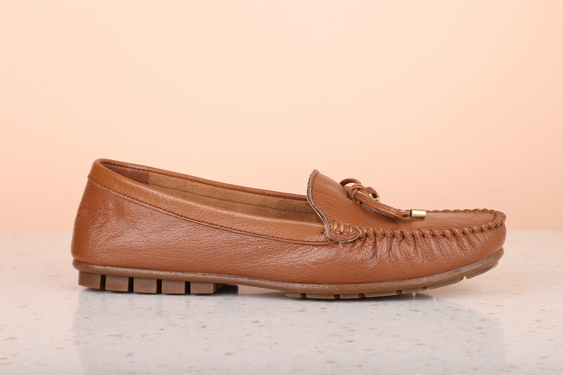 LACED LEATHER LOAFERS-Women's Moccasin-Inc5 Shoes