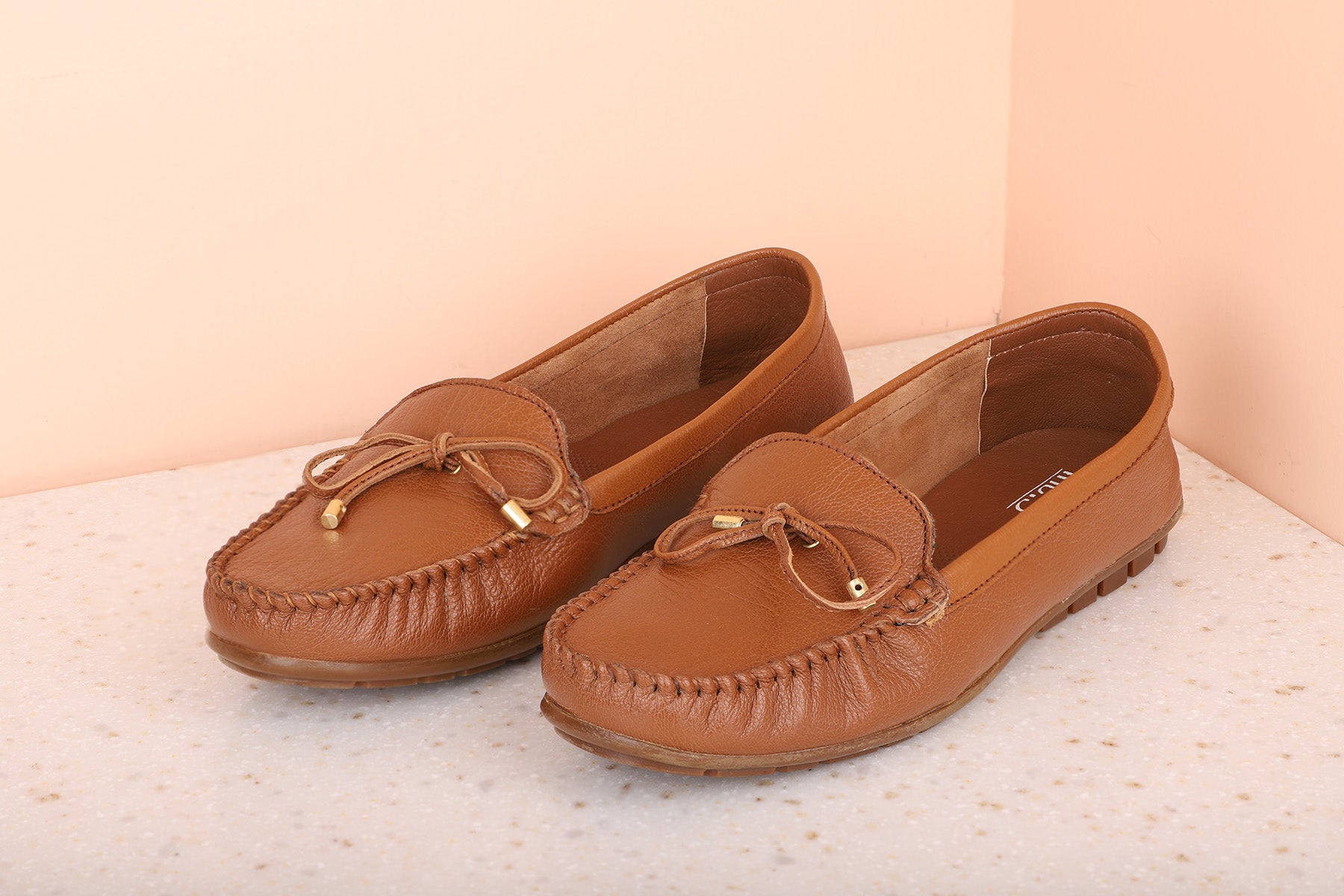 LACED LEATHER LOAFERS-Women's Moccasin-Inc5 Shoes