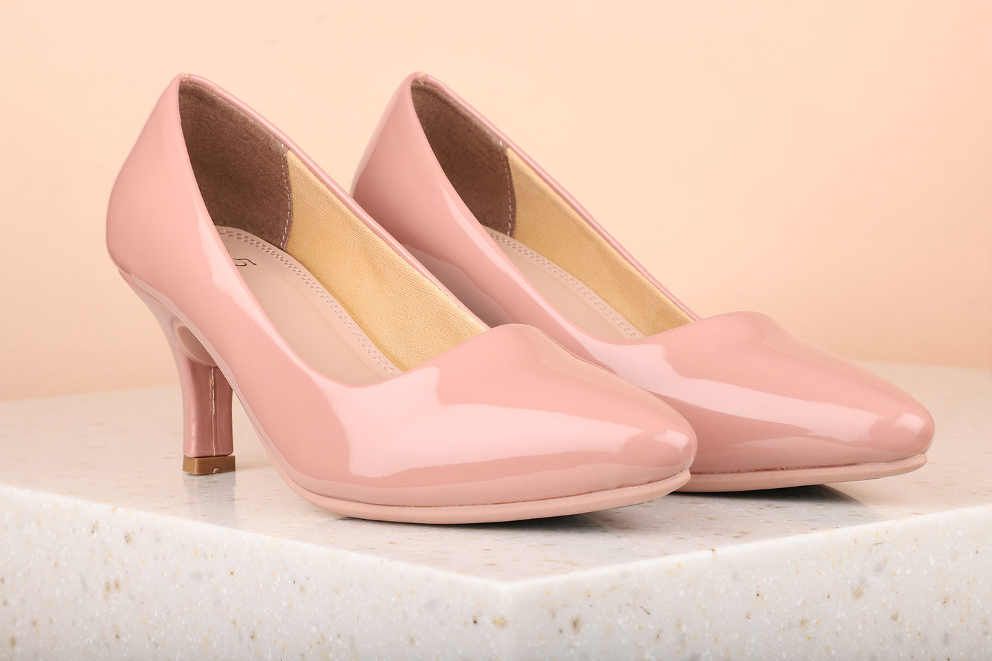 Women Pink Kitten Pumps Heels