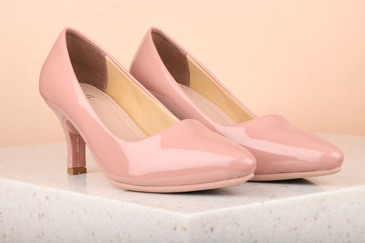 Women Pink Kitten Pumps Heels