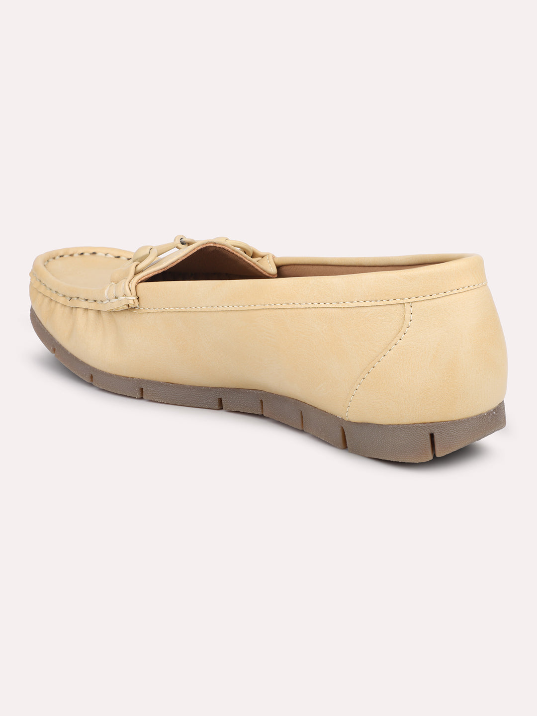 Women Beige Solid Loafers