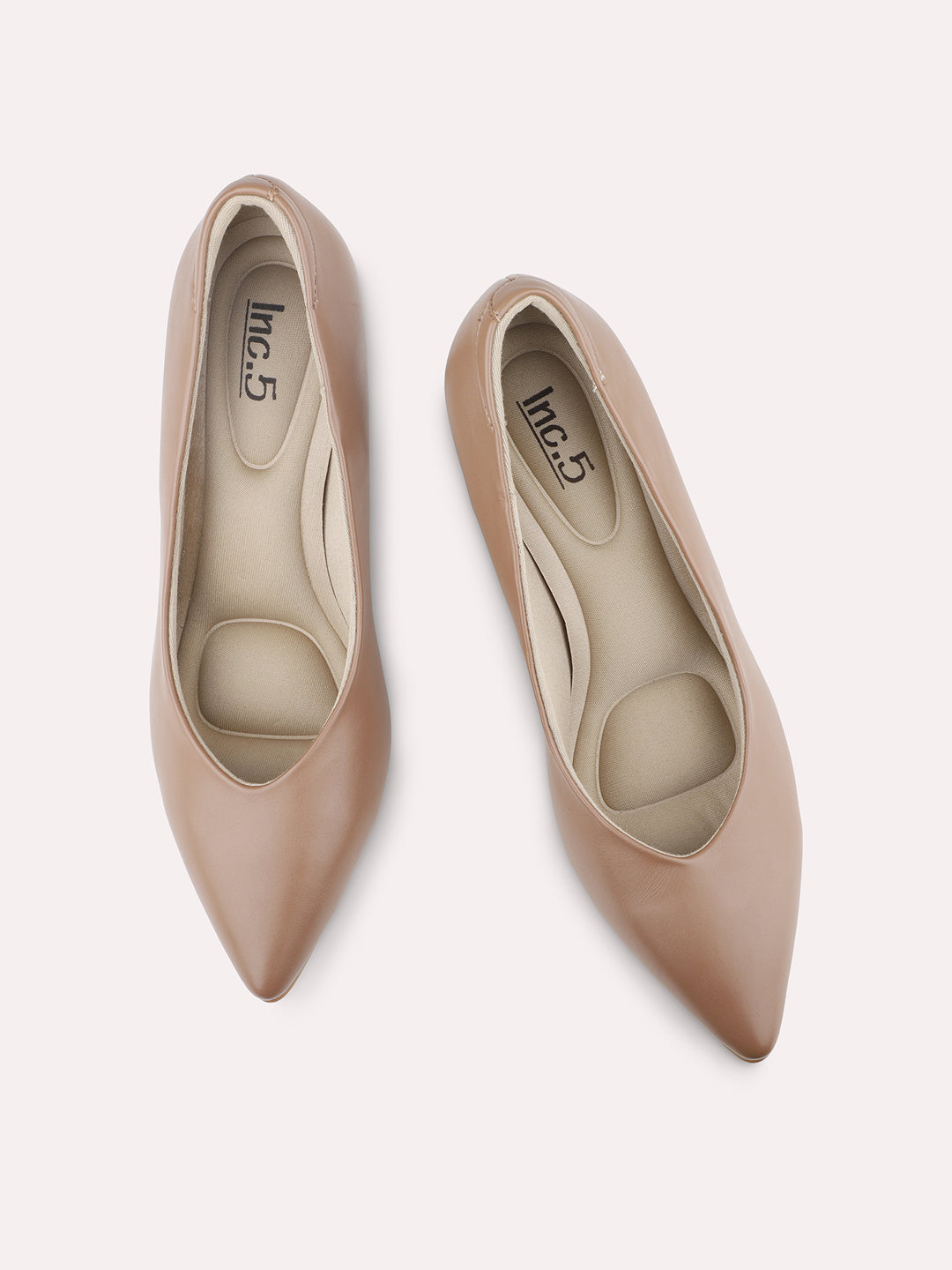 Women Chikoo Pointed-Toe Slim Heel Pumps