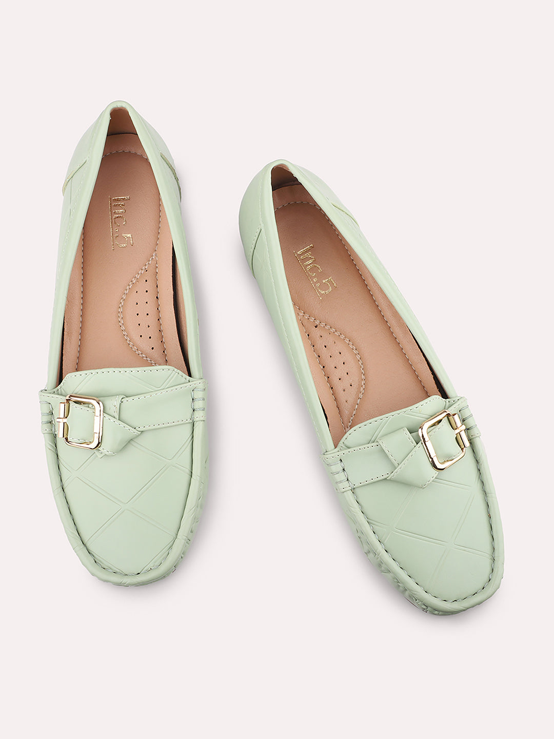 Women Pista Loafers with Buckle Detail