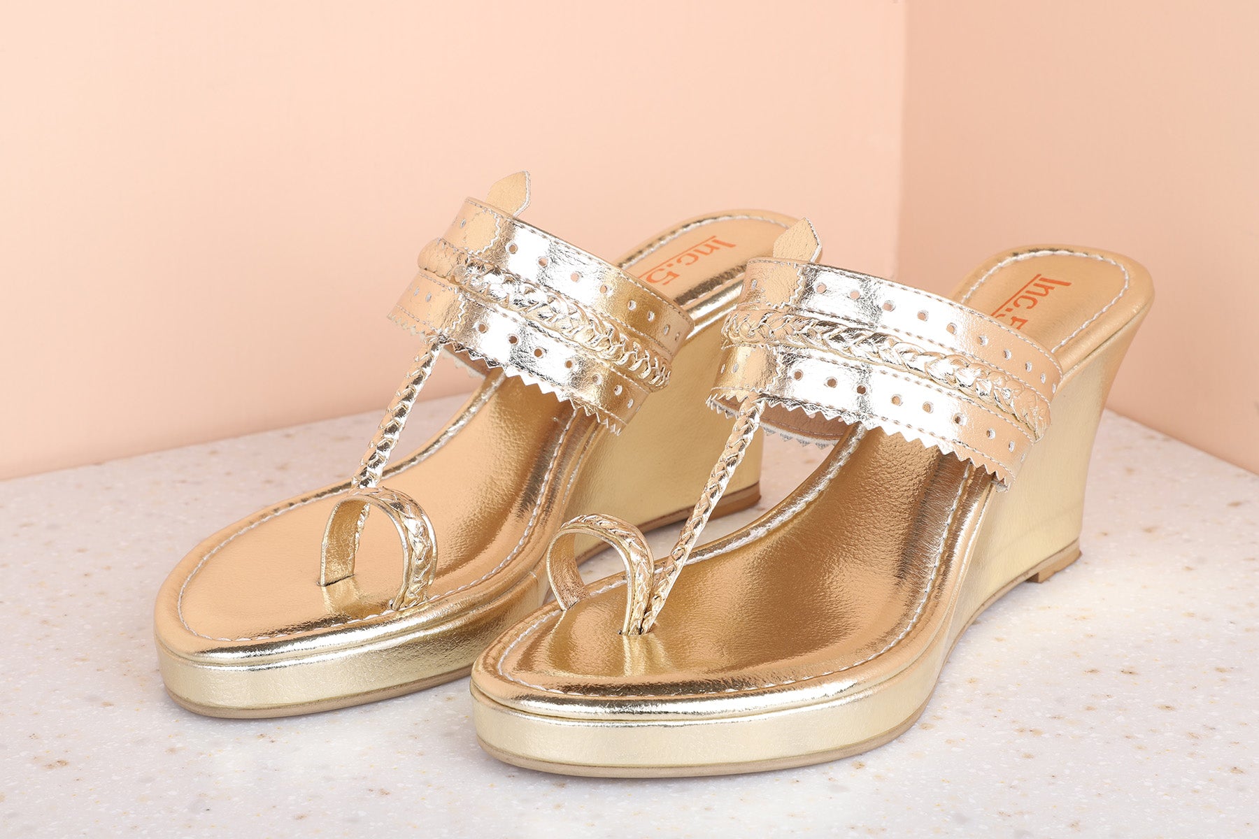 Buy Inc.5 Women's Golden Ankle Strap Sandals Online at Best Prices in India  - JioMart.