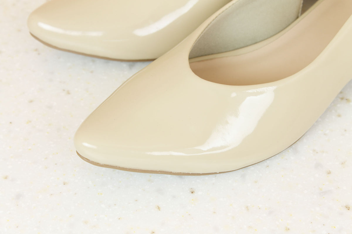 Women Beige Mules Flats
