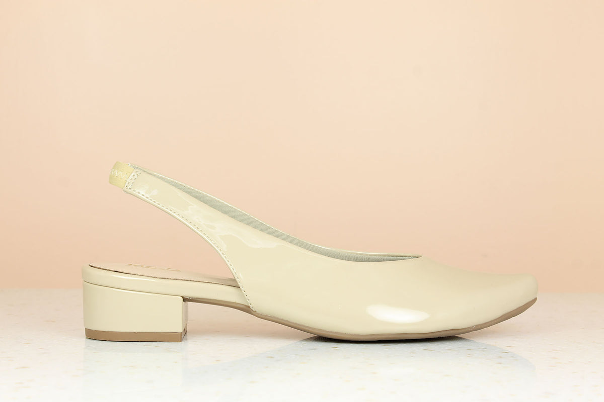 Women Beige Mules Flats