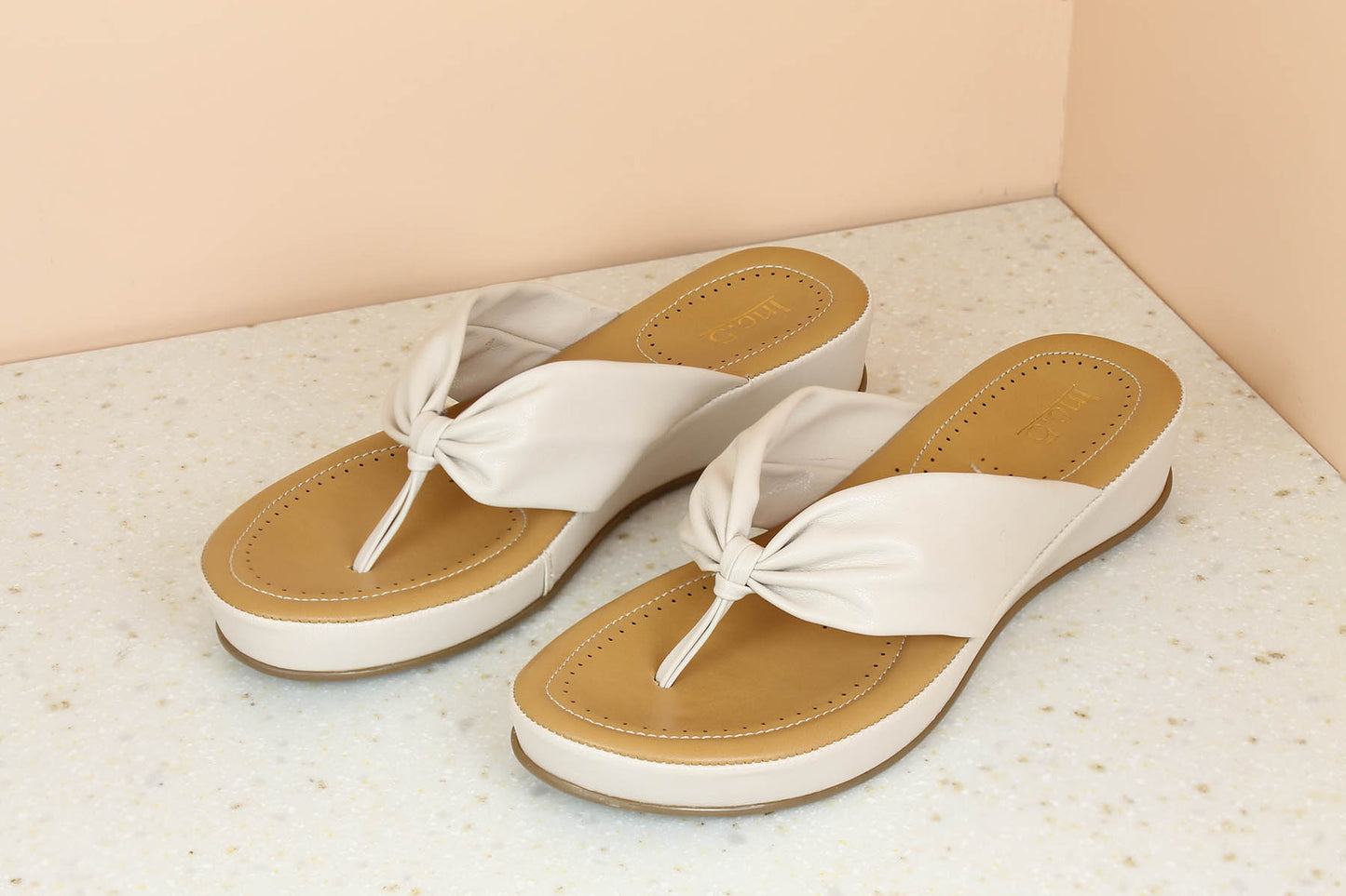 Women Beige Solid Comfort Sandals – Inc5 Shoes
