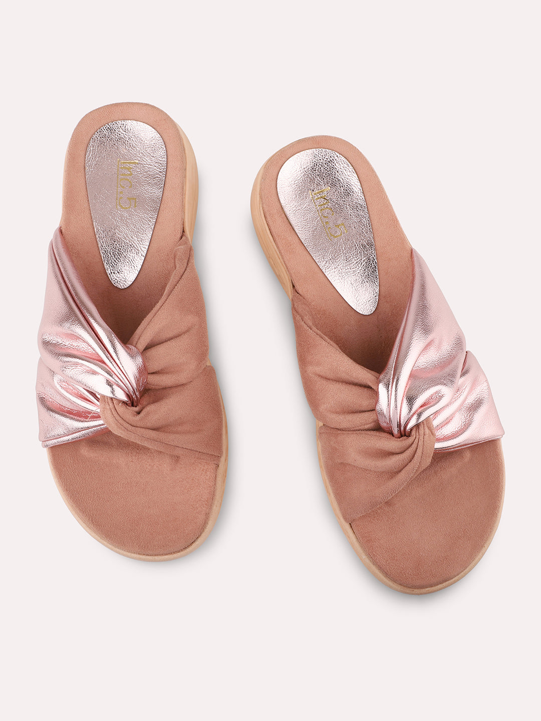 Women Peach & Pink Toned Open Toe Flats