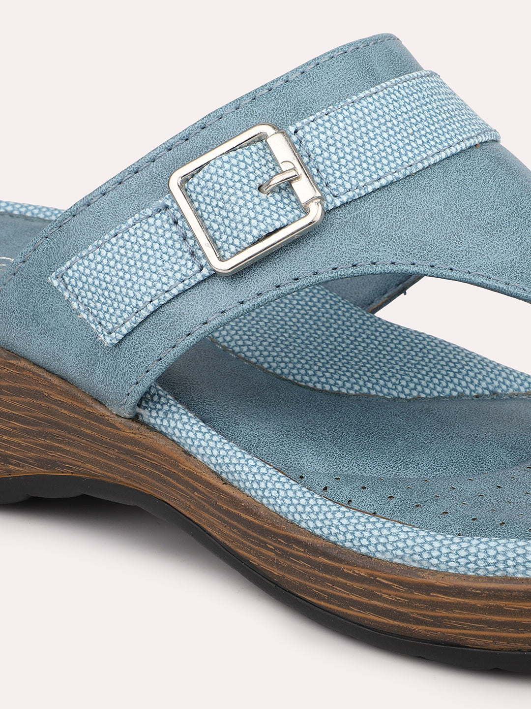Women Blue-Toned Comfort Heels