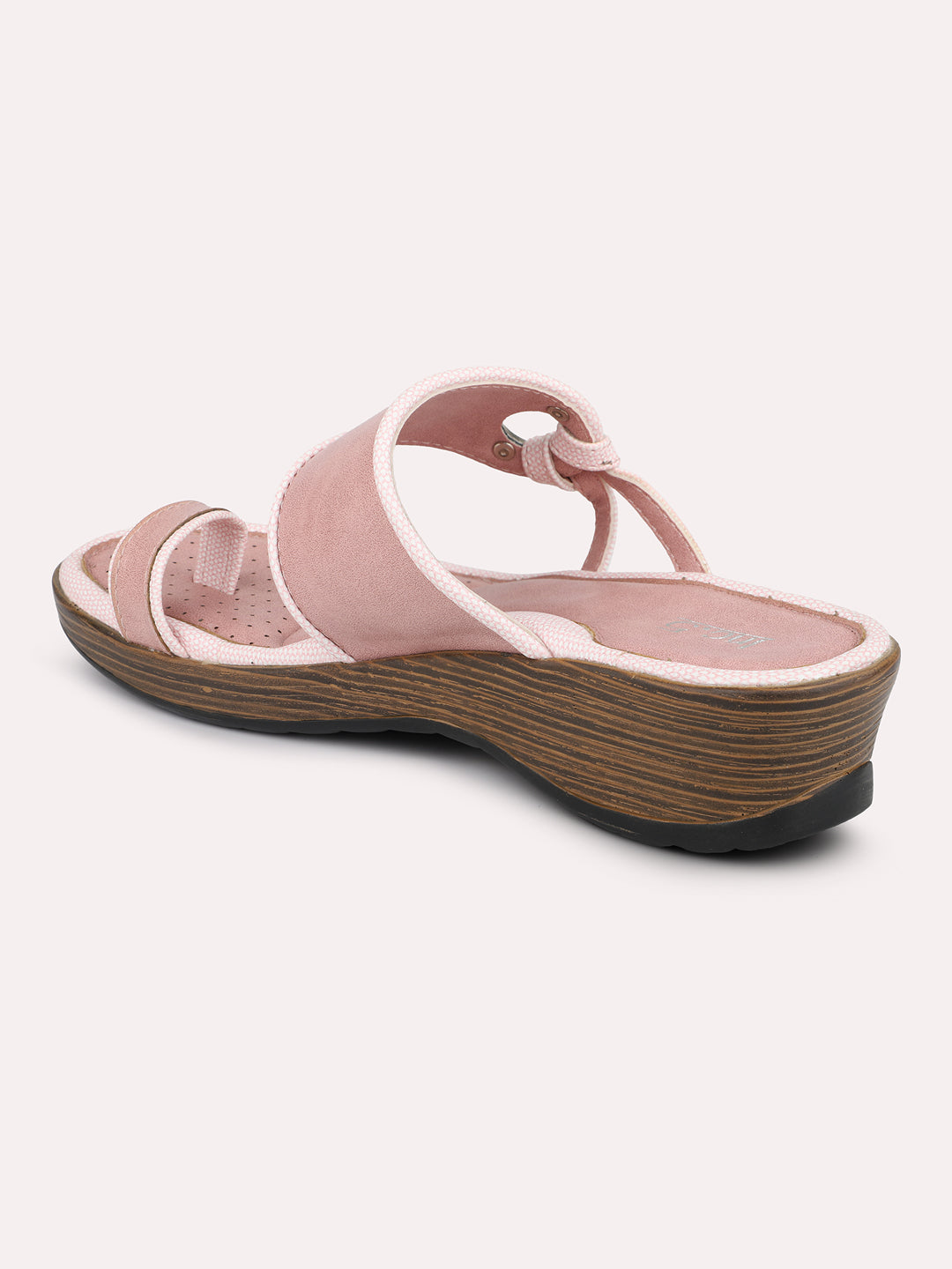 Women Peach-Toned One Toe Comfort Heels