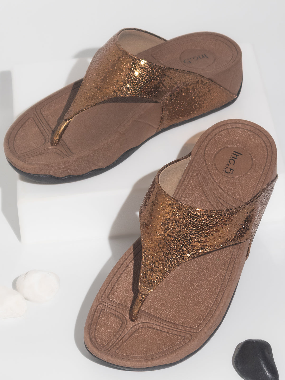 Women Antique Embellished Comfort Heels