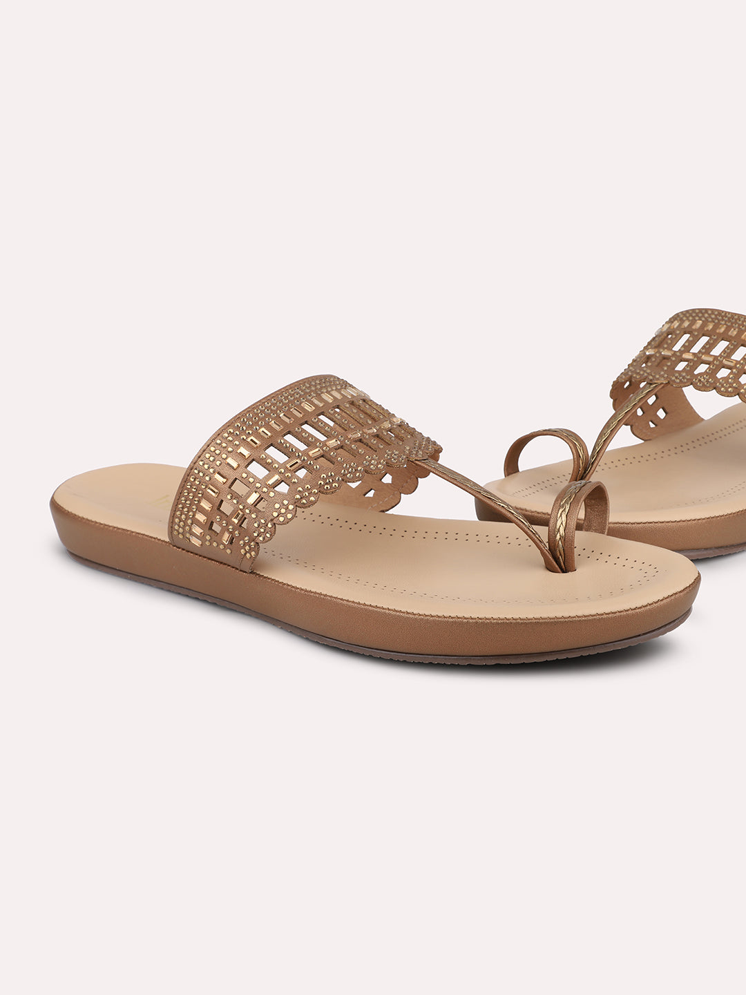 Women Antique Embellished Wedges Heels