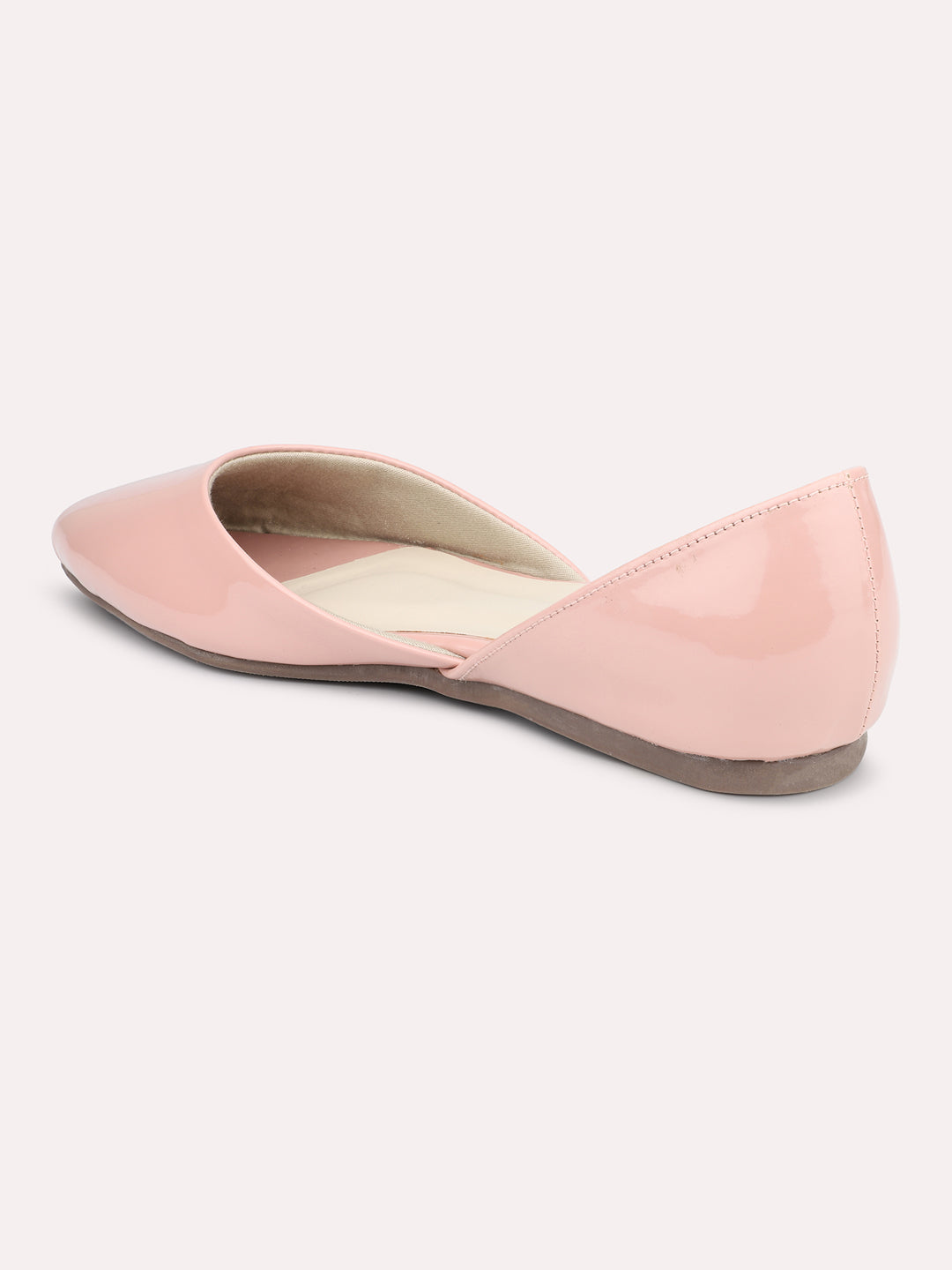 Women Peach Pointed Toe Ballerinas