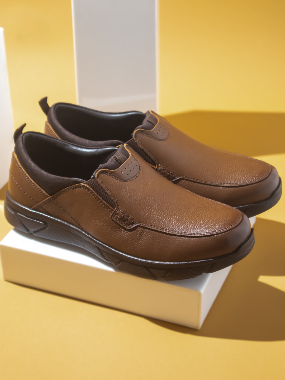 Atesber Tan Casual Slipon For Men's