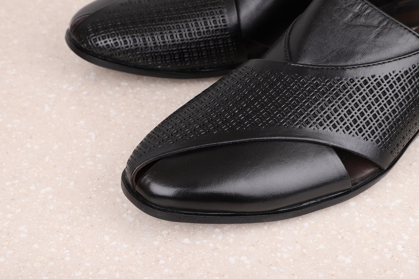 Privo Casual Mules Sandal-Black For Men