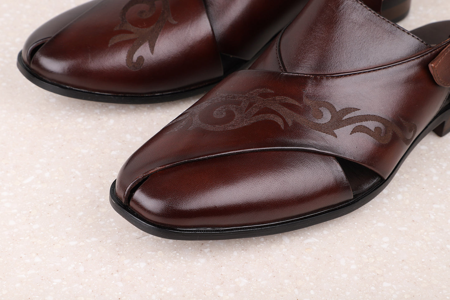 Privo Casual Printed Sandal-Brown For Men