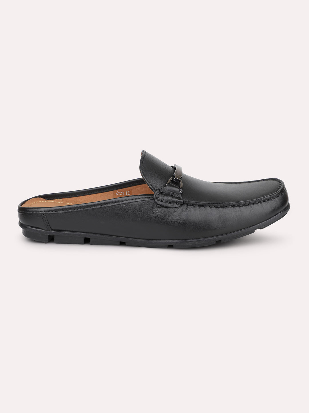 Atesber Black Loafer Shoes For Men