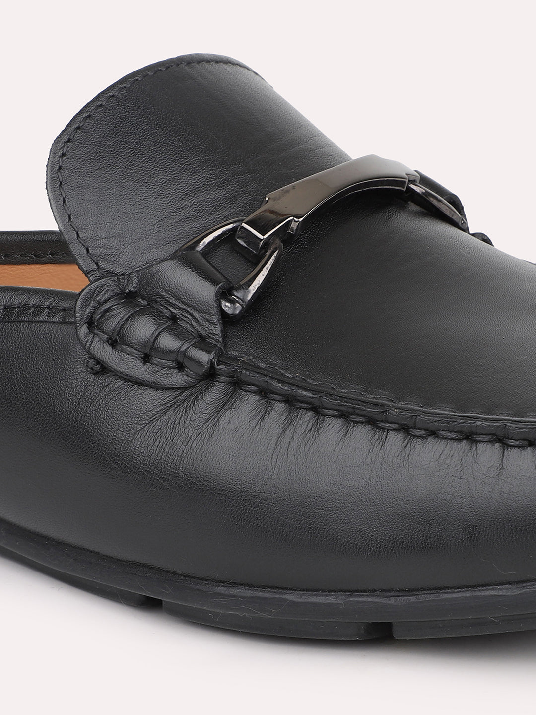 Atesber Black Loafer Shoes For Men
