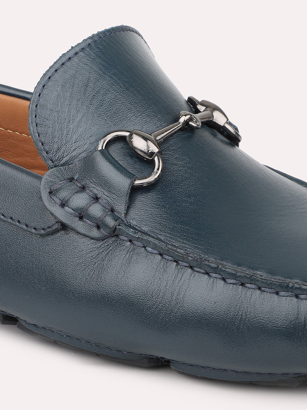 Atesber Blue Loafer Driving Shoes For Men