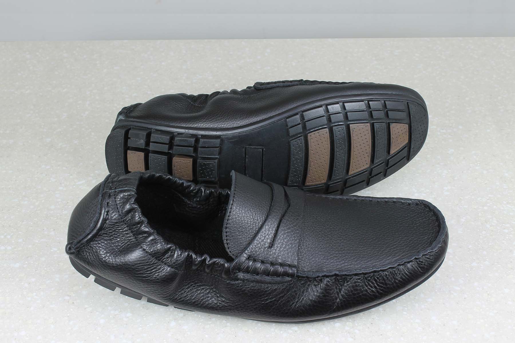 DRIVING CASUAL LEATHER SHOES-BLACK-Men's Driving Shoes-Inc5 Shoes