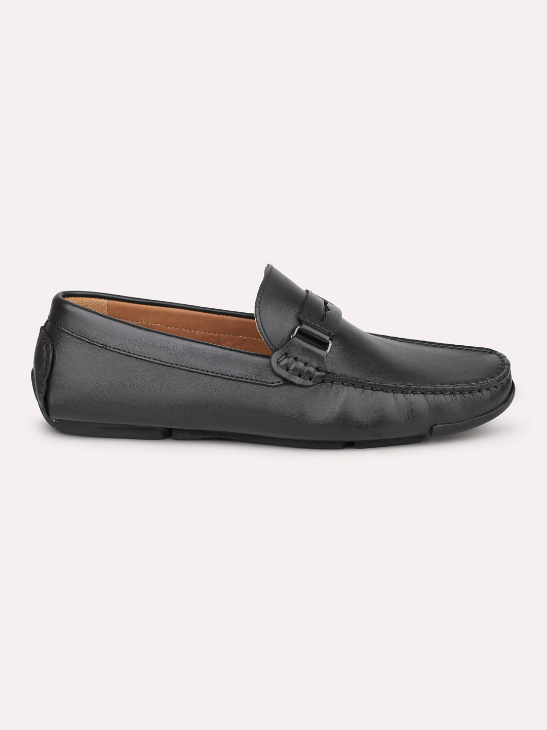 Atesber Black Formal Loafer Shoes For Men