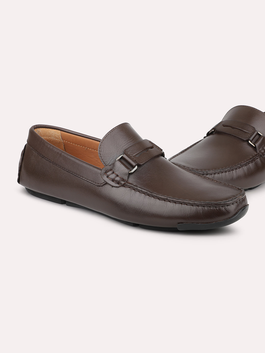 Atesber Brown Formal Loafer Shoes For Men